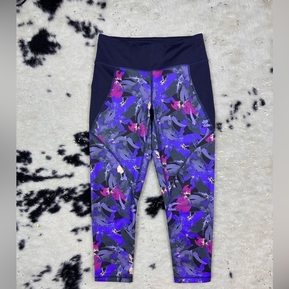 Patagonia Purple Pink Activewear Stretch Yoga Gym Capri Leggings Size Small